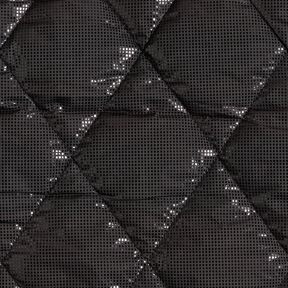 Quilted Fabric subtle sheen diamonds – black, 