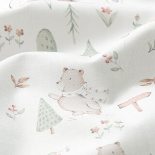 Poplin Bears on the Go Digital Print – offwhite, 