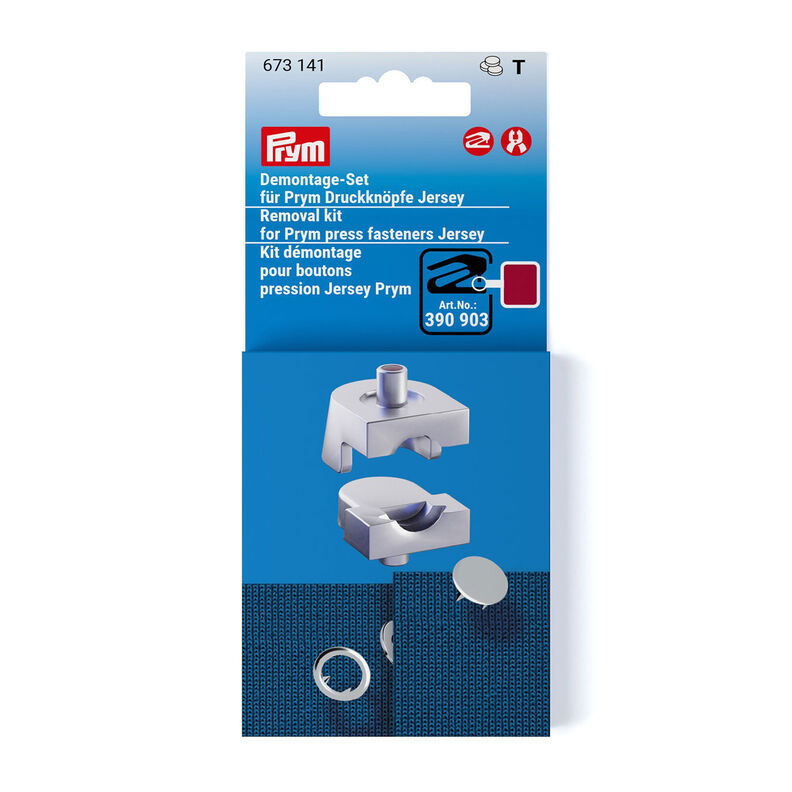 Disassembly set press fasteners Jersey [Ø 8 + 10 mm] | Prym – metallic silver,  image number 1