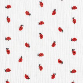 Double Gauze/Muslin Ladybird – ivory, 
