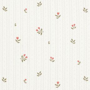 Ajour Cotton Jersey Tulips – ivory, 