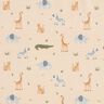 Cotton Jersey happy jungle animals – cashew,  thumbnail number 1