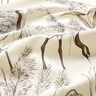 Decor Fabric Half Panama cranes &ndash; natural/black,  thumbnail number 2