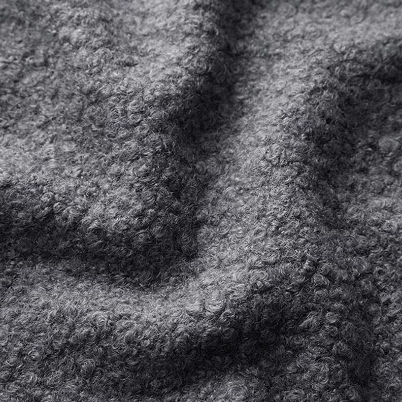 Fulled knitted bouclé – slate grey,  image number 2
