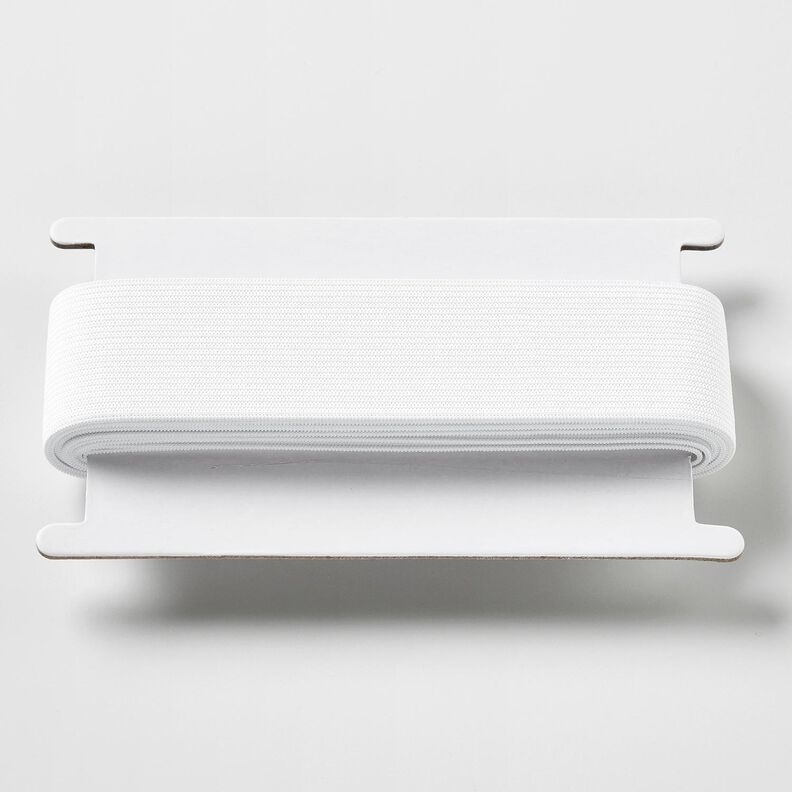 Smooth elastic tape [3 m | 40 mm] – white,  image number 1