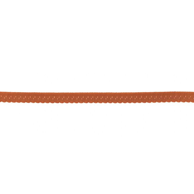 Elasticated Edging Lace [12 mm] – terracotta,  image number 1