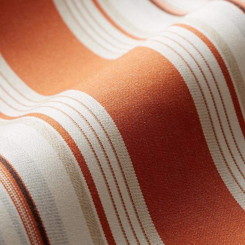 awning fabric melange stripes – terracotta/grey,  image number 3