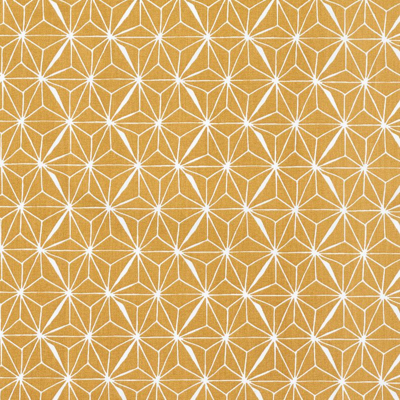 Coated Cotton graphic stars – mustard/white,  image number 1