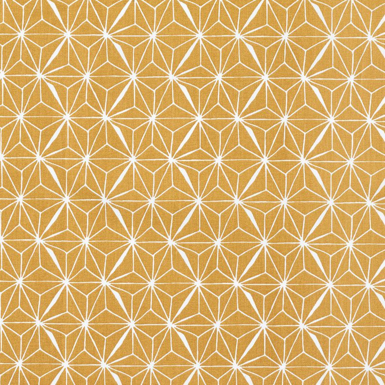 Coated Cotton graphic stars – mustard/white,  image number 1