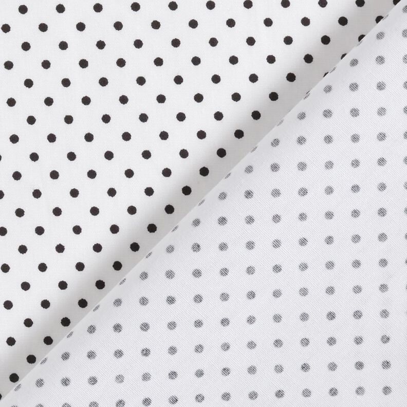 Cotton Poplin Mini polka dots – white/black,  image number 4