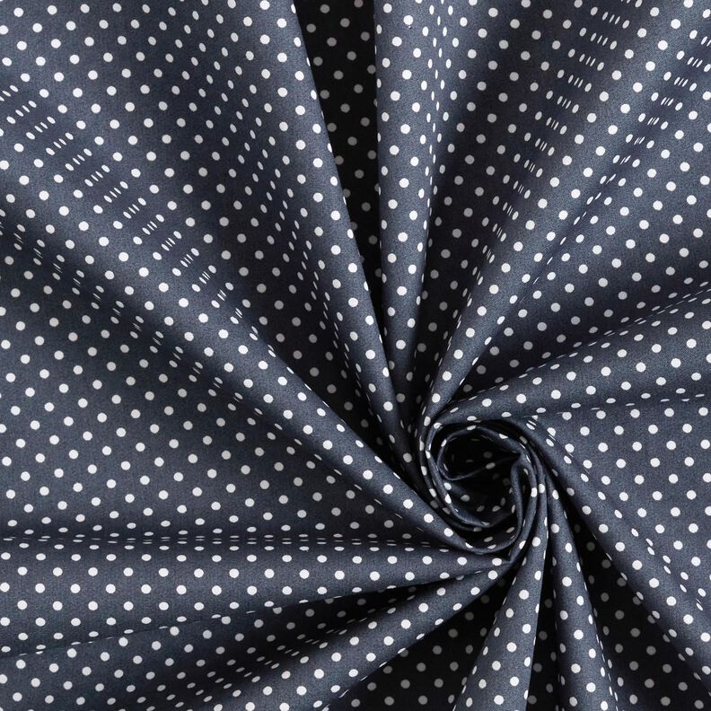 Cotton Poplin Mini polka dots – anthracite/white,  image number 3