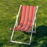 Outdoor Deckchair fabric Longitudinal stripes 44 cm – dark red/orange,  thumbnail number 4