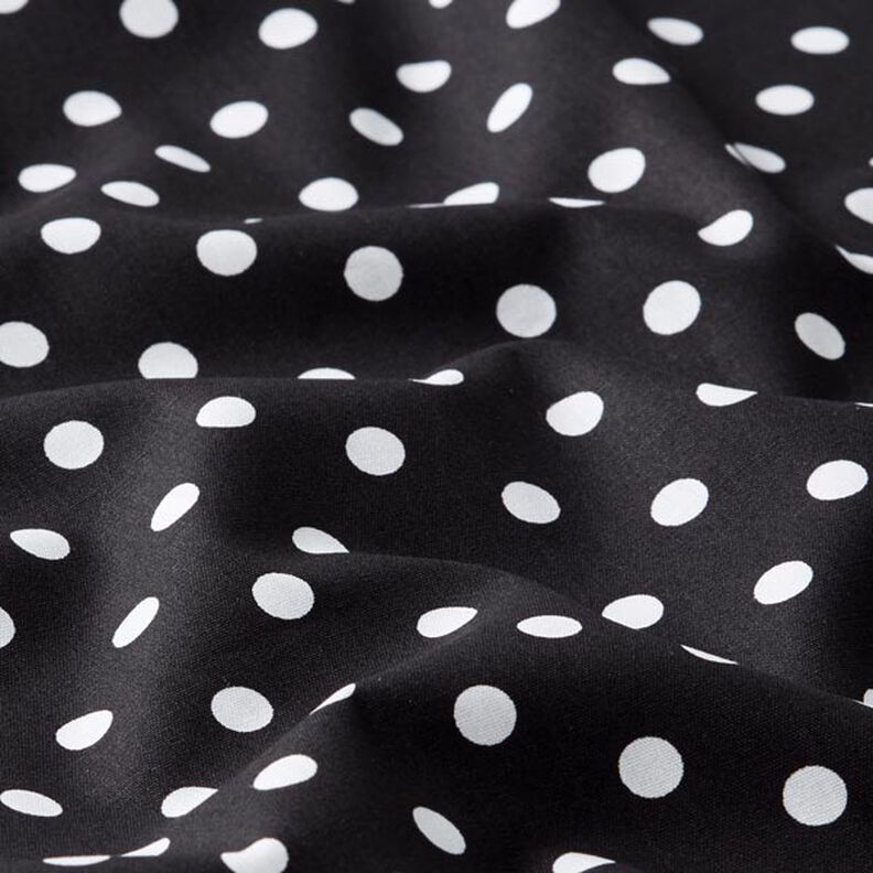 Cotton Poplin Large Dots – black/white,  image number 2