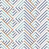 Decor Fabric Half Panama modern diamonds – white/blue,  thumbnail number 1