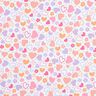 Cotton Flannel Colourful Hearts – white,  thumbnail number 1