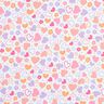 Cotton Flannel Colourful Hearts – white,  thumbnail number 1