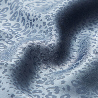 Minimal Leopard Print Polyester Satin – steel blue, 