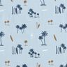 Cotton Jersey Hawaii Feeling – silver blue,  thumbnail number 1