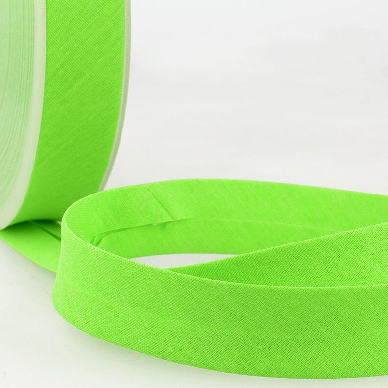 Bias binding Polycotton [20 mm] – neon green,  image number 1