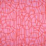 Cotton voile Town | Nerida Hansen – pastel violet/fire red,  thumbnail number 1