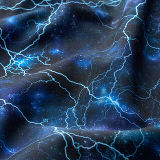 Softshell Thunderstorm Digital Print – midnight blue, 