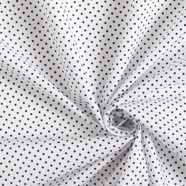 Cotton Poplin Mini polka dots – white/black,  image number 3
