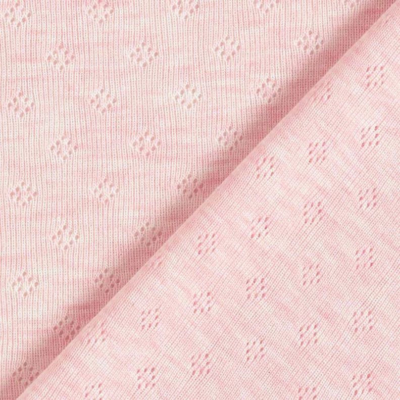 Fine Jersey Knit with Openwork Melange – light pink,  image number 4