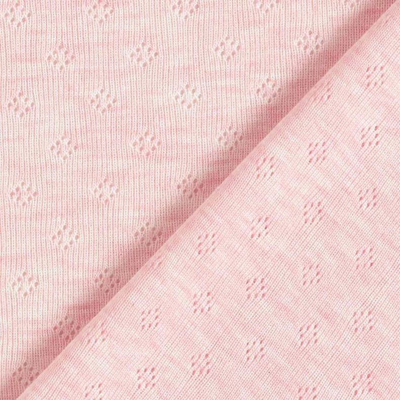 Fine Jersey Knit with Openwork  Melange – light pink,  image number 4