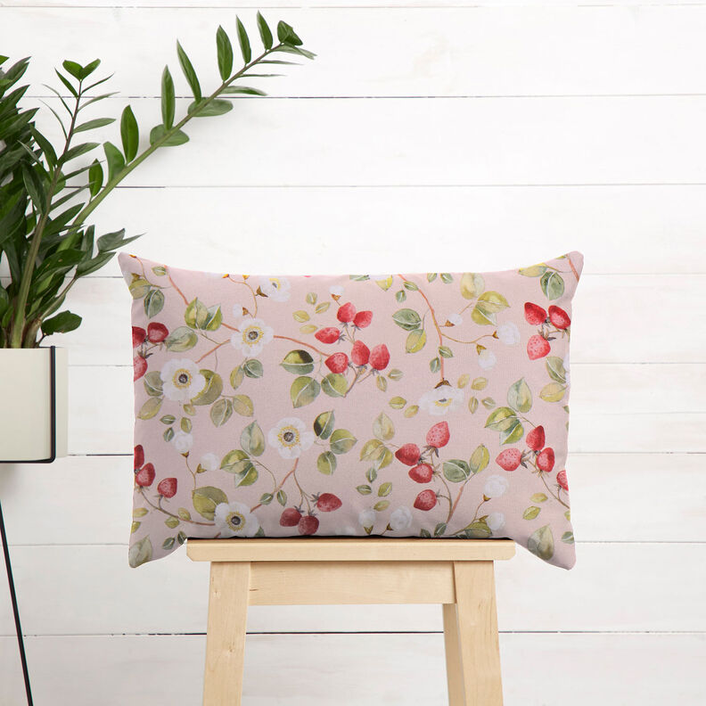 Cotton Poplin Strawberry blossoms – rosé/red,  image number 7