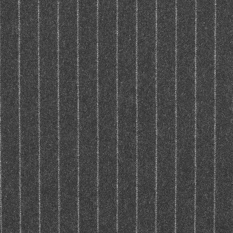 Wide Pinstripe Wool – granite,  image number 1