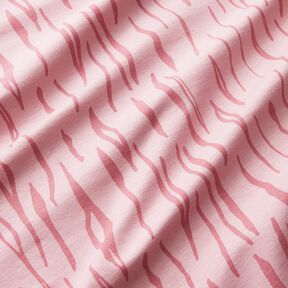 Zebra cotton jersey – light dusky pink, 