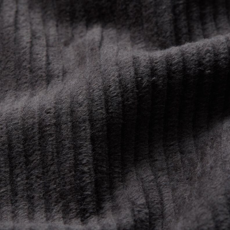 Stretchy wide corduroy – dark grey,  image number 2