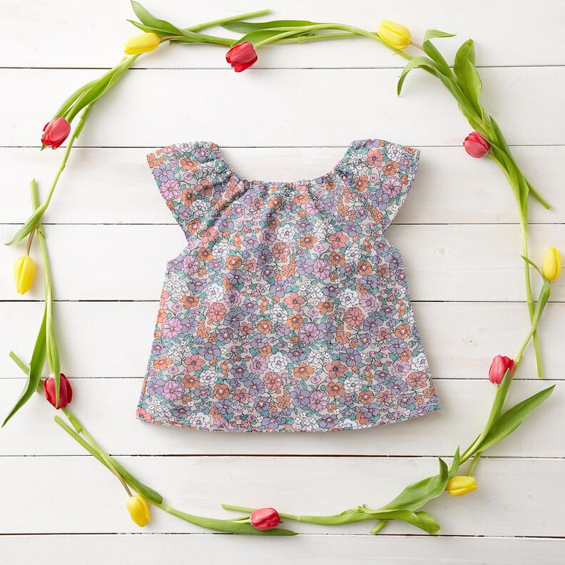 GOTS Cotton Poplin Flower Meadow | Poppy Fabrics – natural,  image number 7