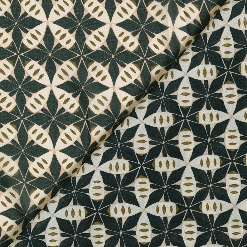 Chiffon circles and diamonds – black/offwhite,  image number 4