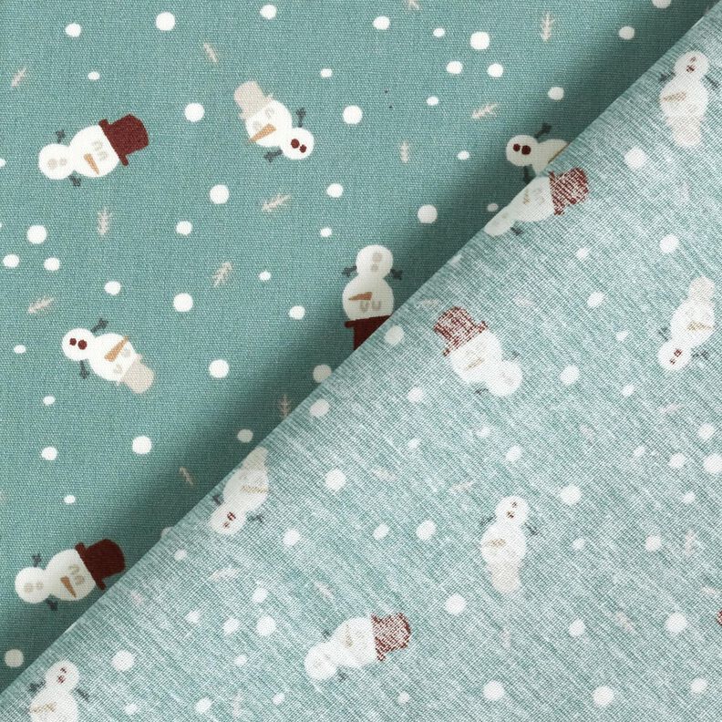 Cotton Poplin cute snowmen – reed,  image number 4
