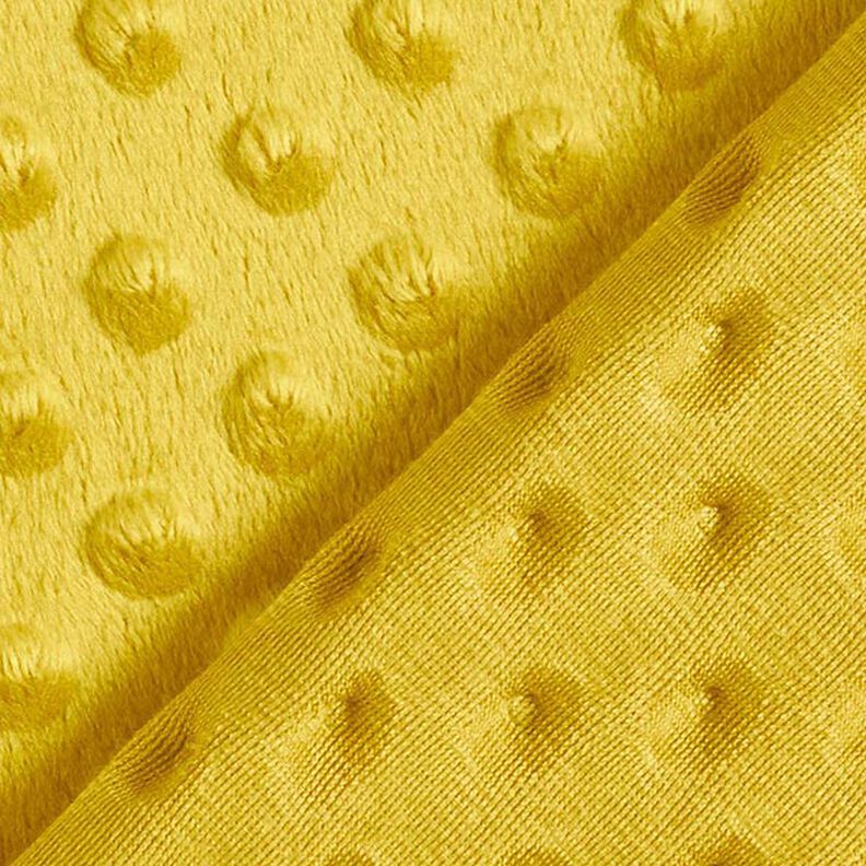Cosy Fleece Embossed Dots – curry yellow,  image number 4
