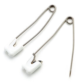 Baby-Safety pins [55 mm] | Prym – white, 
