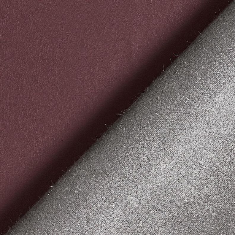 Imitation Leather with velour reverse  – merlot,  image number 4