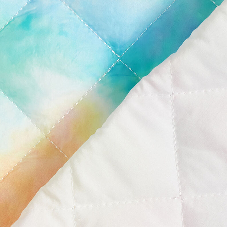 Quilted Fabric colour gradient rainbow – white/colour mix,  image number 4