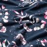 Cotton Jersey Eucalyptus and hydrangeas | Glitzerpüppi – midnight blue/pink,  thumbnail number 6