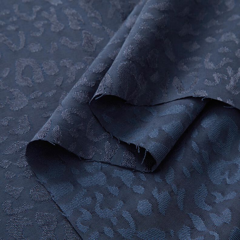 Leopard print viscose fabric – midnight blue,  image number 4