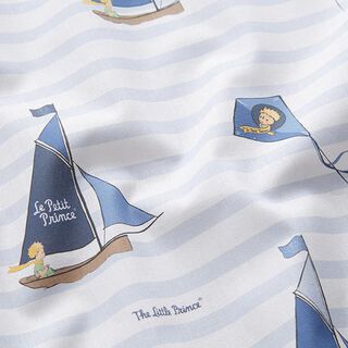 Licensed Fabric Cotton Poplin The little prince at sea | LPP ®©SOGEX – white/baby blue, 