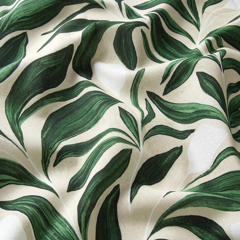 Decor Fabric Canvas sophisticated plants – dark green/natural, image number 2