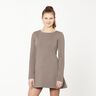 Light Cotton Sweatshirt Fabric Plain – dark taupe,  thumbnail number 6