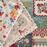 Decor Fabric Half Panama scattered mini hearts – natural/red,  thumbnail number 5