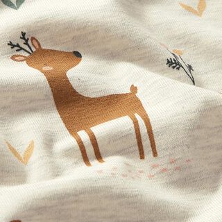 Cotton Jersey Happy Woodland Animals – natural/light grey, 