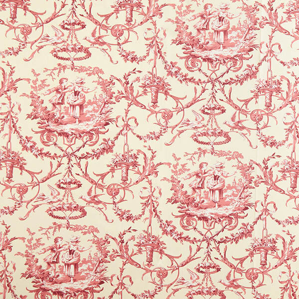 Decor Fabric Canvas romantic couple 280 cm – burgundy/cream,  image number 1