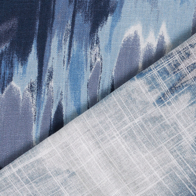 Water reflection viscose fabric – steel blue/light wash denim blue,  image number 4