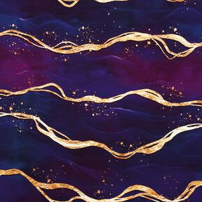 Cotton Jersey Dreamy Marble | Glitzerpüppi  – red lilac/antique gold, 