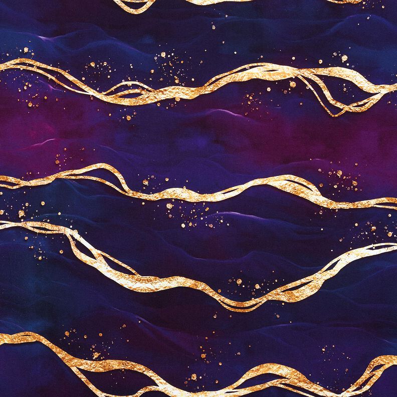Cotton Jersey Dreamy Marble | Glitzerpüppi  – red lilac/antique gold,  image number 1